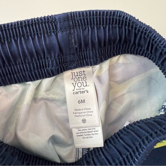 Just One You Carter’s Dinosaur Print Navy Blue swim trunks shorts - Picture 4 of 5